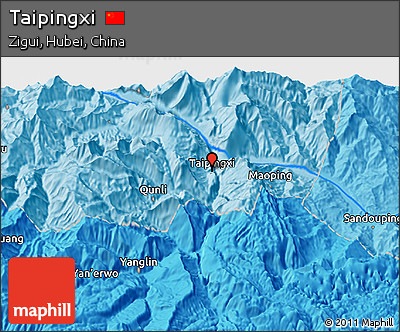 Political 3D Map of Taipingxi