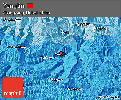 Political 3D Map of Yanglin
