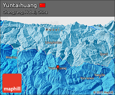 Political 3D Map of Yuntaihuang