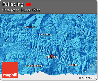 Political 3D Map of Fujiaping
