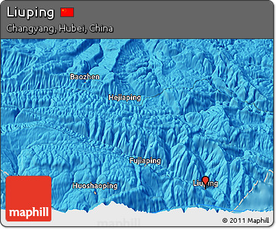 Political 3D Map of Liuping