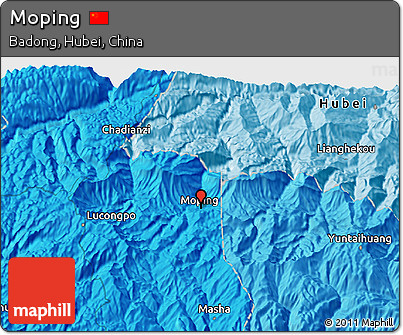 Political 3D Map of Moping