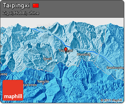 Political 3D Map of Taipingxi