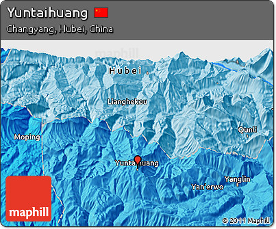 Political 3D Map of Yuntaihuang