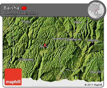 Satellite 3D Map of Baisha