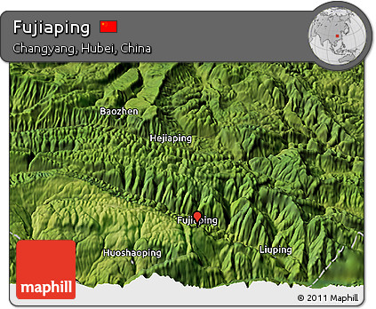 Satellite 3D Map of Fujiaping