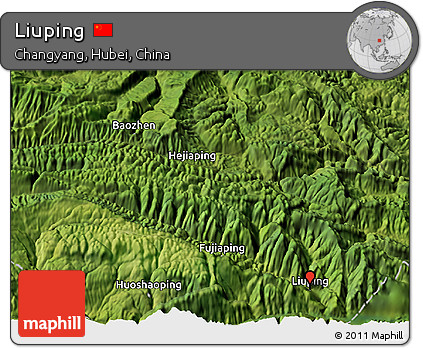 Satellite 3D Map of Liuping