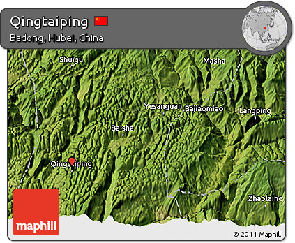 Satellite 3D Map of Qingtaiping