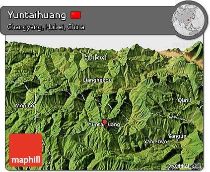 Satellite 3D Map of Yuntaihuang
