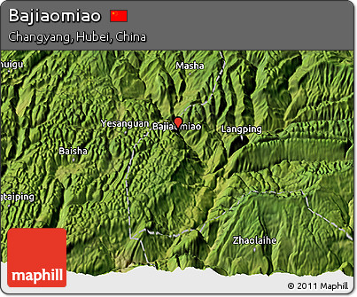 Satellite 3D Map of Bajiaomiao