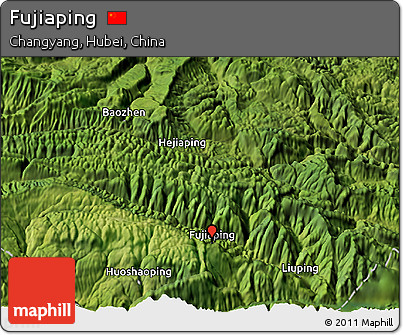 Satellite 3D Map of Fujiaping