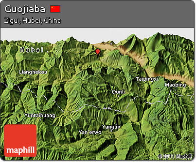 Satellite 3D Map of Guojiaba