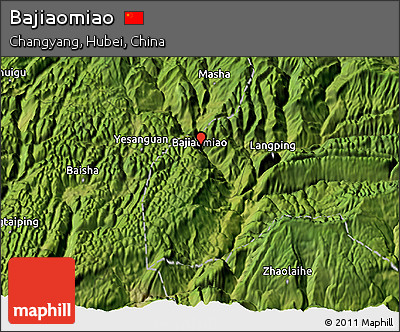 Satellite 3D Map of Bajiaomiao