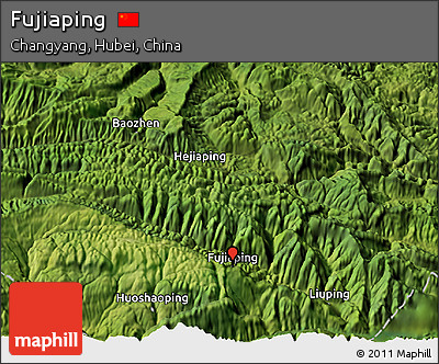 Satellite 3D Map of Fujiaping