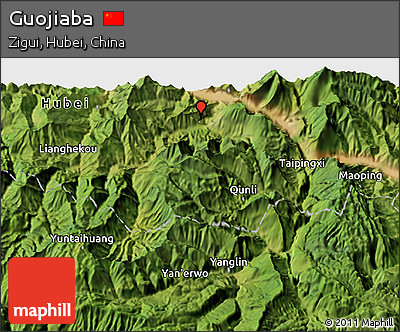 Satellite 3D Map of Guojiaba