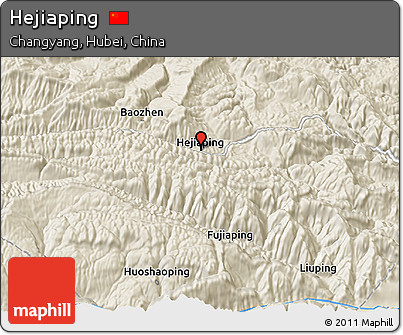 Shaded Relief 3D Map of Hejiaping