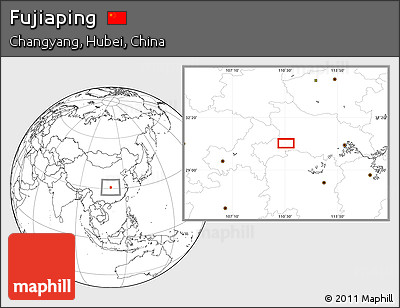 Blank Location Map of Fujiaping