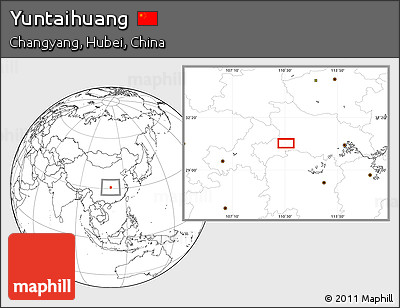 Blank Location Map of Yuntaihuang