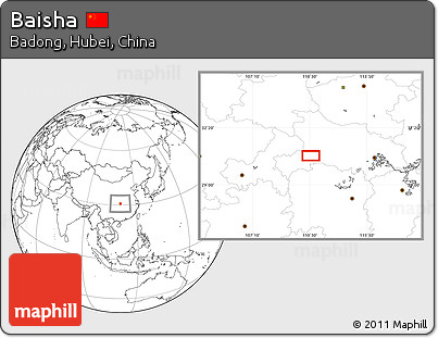 Blank Location Map of Baisha