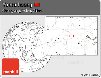 Blank Location Map of Yuntaihuang