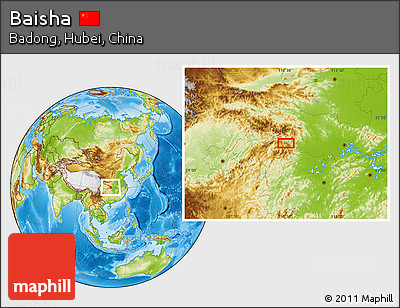 Physical Location Map of Baisha