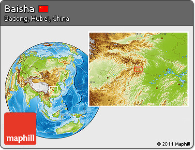 Physical Location Map of Baisha