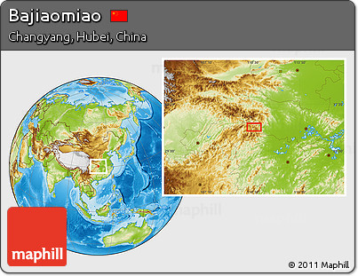 Physical Location Map of Bajiaomiao