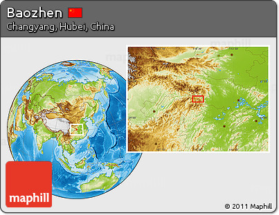 Physical Location Map of Baozhen