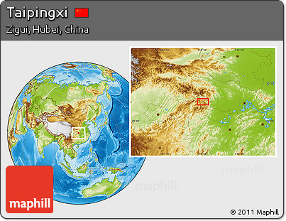 Physical Location Map of Taipingxi