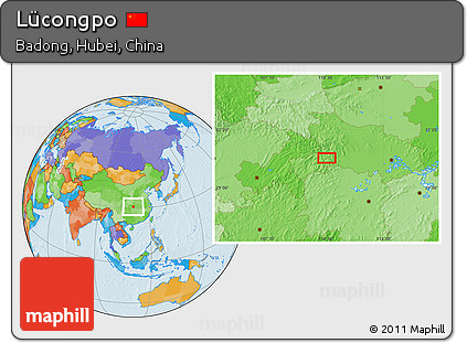 Political Location Map of Lücongpo