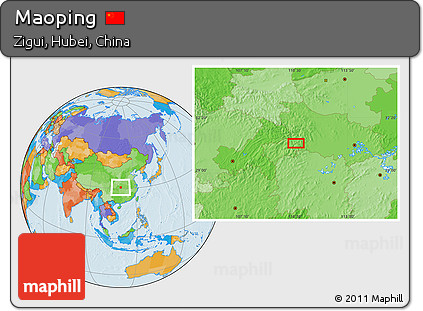 Political Location Map of Maoping