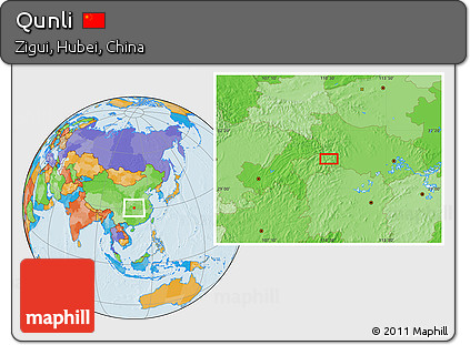 Political Location Map of Qunli