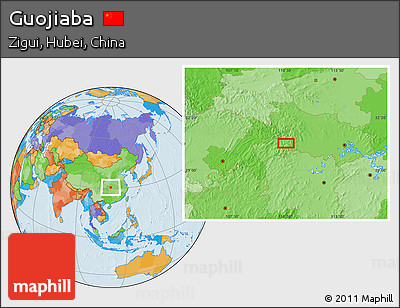 Political Location Map of Guojiaba
