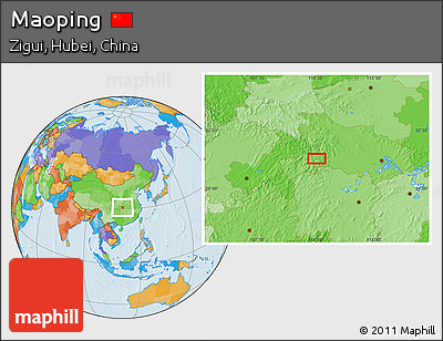 Political Location Map of Maoping