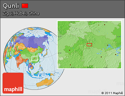 Political Location Map of Qunli