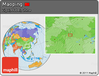 Political Location Map of Maoping