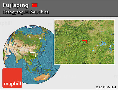 Satellite Location Map of Fujiaping