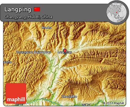 Physical Map of Langping