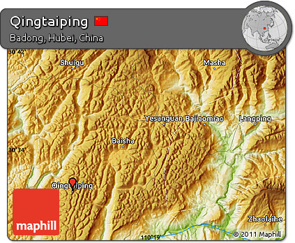 Physical Map of Qingtaiping