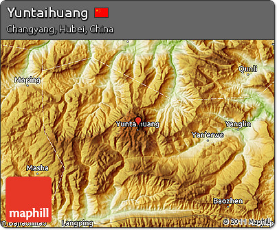 Physical Map of Yuntaihuang