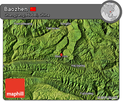 Satellite Map of Baozhen