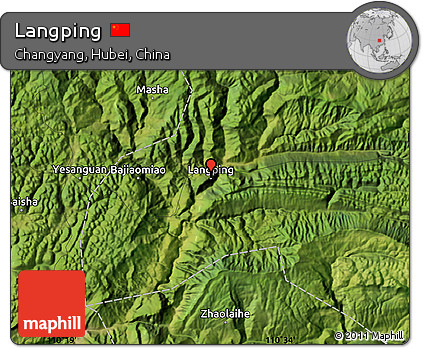 Satellite Map of Langping