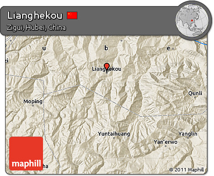 Shaded Relief Map of Lianghekou