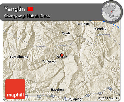 Shaded Relief Map of Yanglin