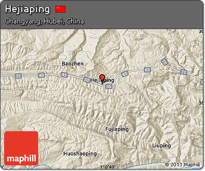 Shaded Relief Map of Hejiaping