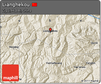 Shaded Relief Map of Lianghekou