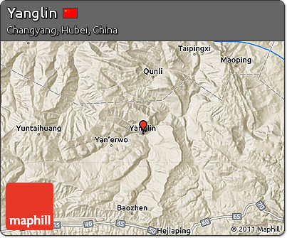 Shaded Relief Map of Yanglin