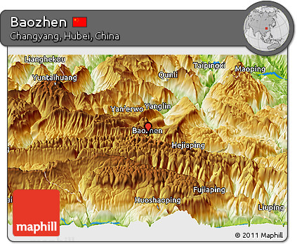 Physical Panoramic Map of Baozhen