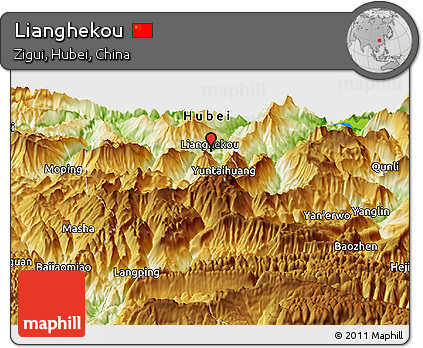Physical Panoramic Map of Lianghekou