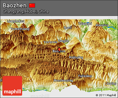 Physical Panoramic Map of Baozhen